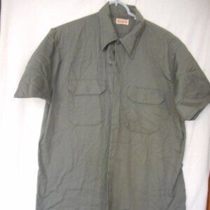 Vintage 70s Twill Button-Down Work Shirt Stephens